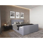 BOXBETT 140/200 cm  in Silberfarben  - Silberfarben/Schwarz, Basics, Kunststoff/Textil (140/200cm) - Carryhome