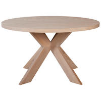 MATBORD 130-310/130/76 cm delar i massivt trä  trä finns i olika trädekorer rund ek Bianco  - ek Bianco, Modern, trä (130-310/130/76cm) - Niels Andersson