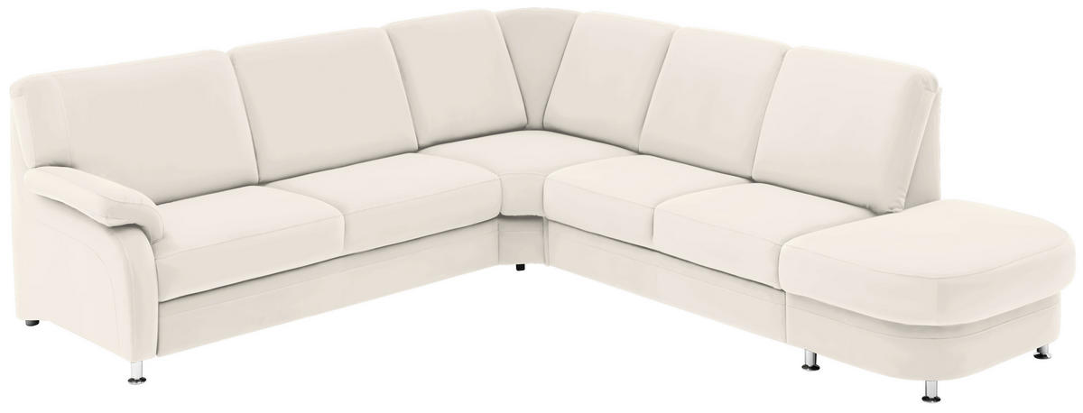 ECKSOFA in Flachgewebe Naturfarben  - Alufarben/Naturfarben, Konventionell, Textil/Metall (269/287cm) - Beldomo System
