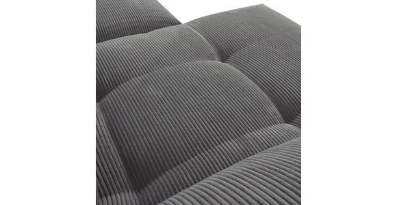 ECKSOFA in Cord Dunkelgrau  - Dunkelgrau/Schwarz, KONVENTIONELL, Textil/Metall (176/311cm) - Carryhome