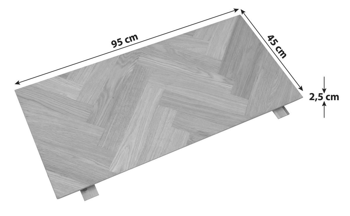 ANSTECKPLATTE - Eichefarben, Trend, Holz (95/45/2,5cm) - Livetastic