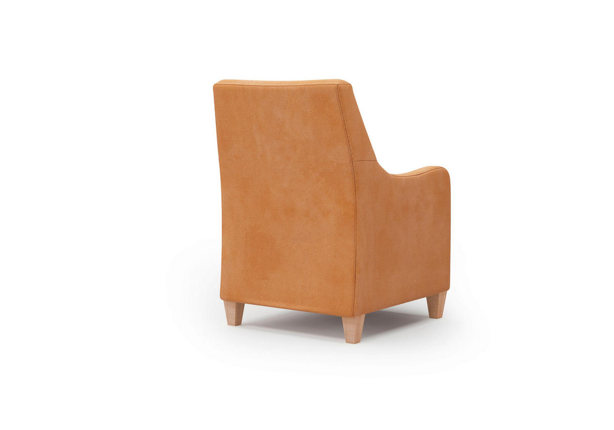 SESSEL in Flachgewebe Terracotta  - Eichefarben/Terracotta, Konventionell, Holz/Textil (70/93/75cm) - Sit & More