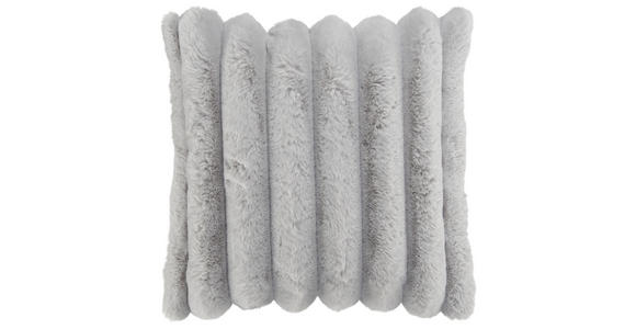 FELLKISSENHÜLLE ZUZANNO 48/48 cm - Silberfarben, Textil (48/48cm) - Novel