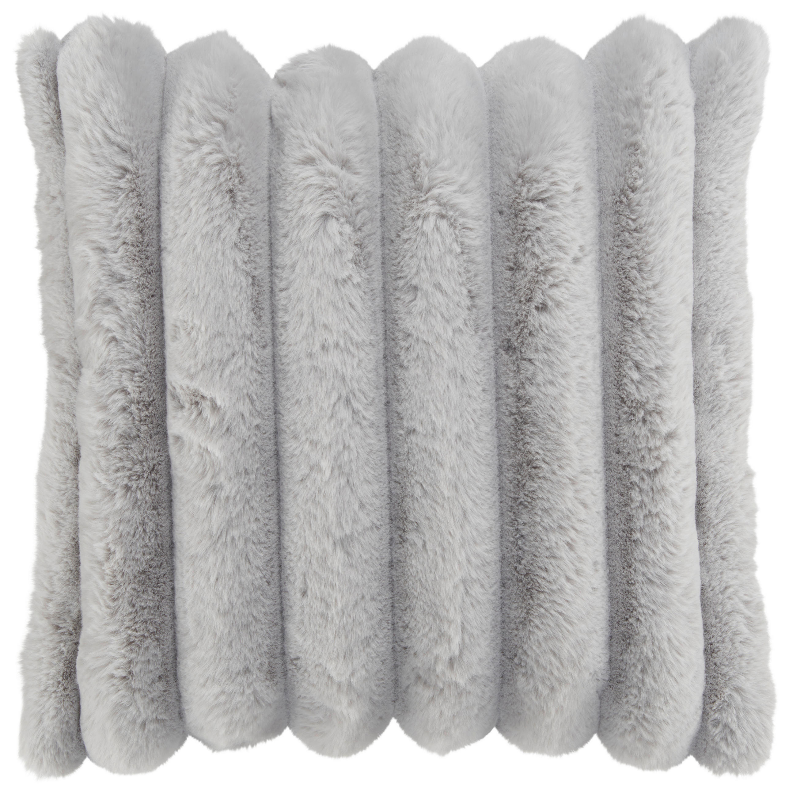 FELLKISSENHÜLLE ZUZANNO 48/48 cm  - Silberfarben, Textil (48/48cm) - Novel