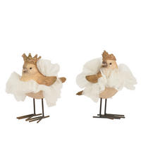 DEKOVOGEL - Braun, LIFESTYLE, Kunststoff (12.4/14.4/13.2cm)