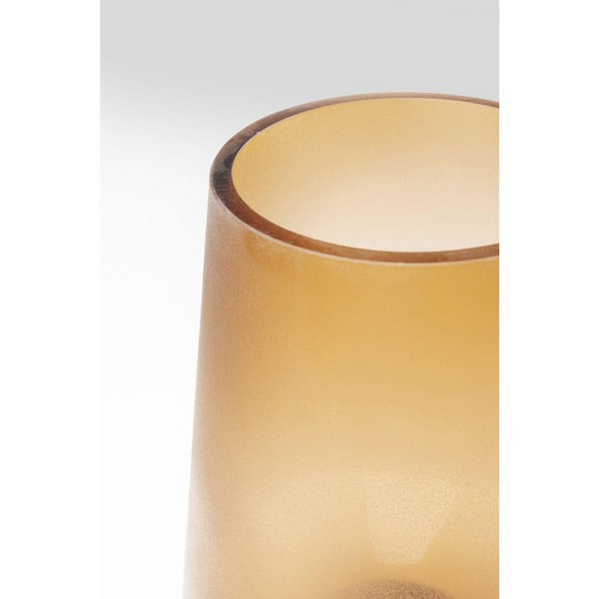 VASE 26 cm  - Anthrazit/Orange, Glas/Metall (16/26/16cm) - Kare-Design