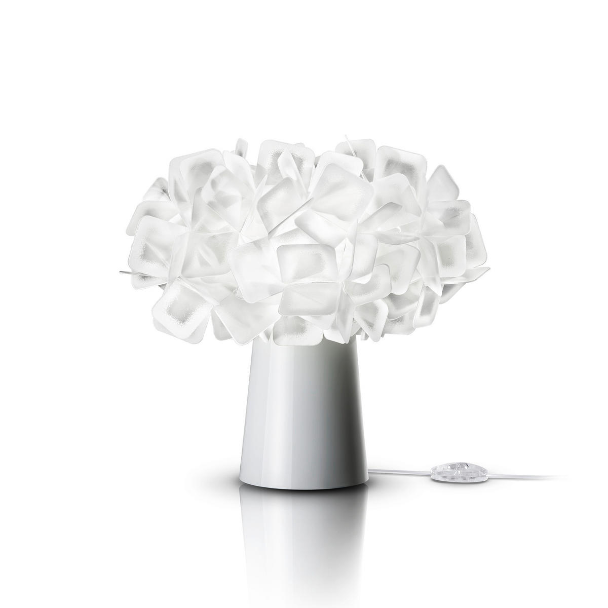 TISCHLEUCHTE 27/25 cm   - Transparent/Hellgrau, Design, Kunststoff (27/25cm) - Slamp