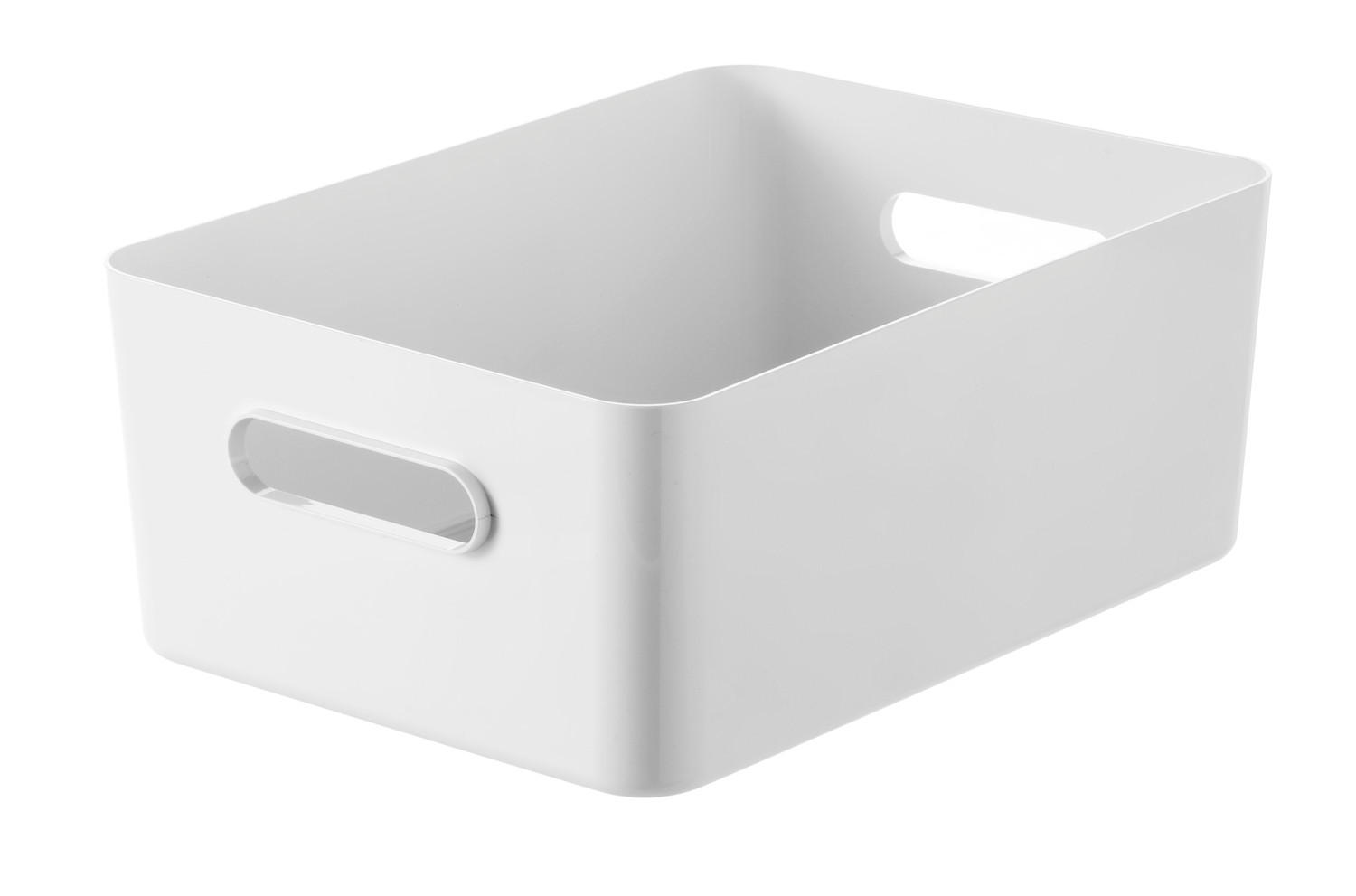 FÖRVARINGSLÅDA 41/28,7/15,5 cm   - vit, Basics, plast (41/28,7/15,5cm) - Smart Store