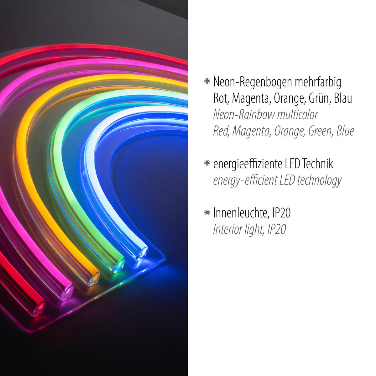 LED DÍSZLÁMPA - Basics, műanyag (63/1,5/32cm)
