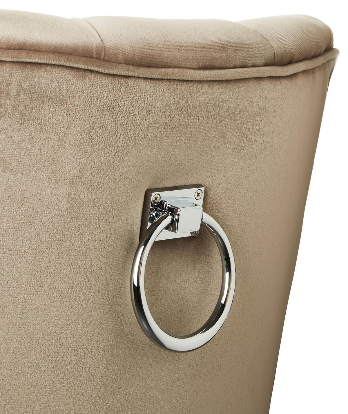 STOL stål sammet  - taupe/naturfärgad, Lifestyle, metall/trä (55/97/64cm) - Hom`in