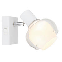 REFLEKTOR     10,5/13,5/12,5 cm          - barve kroma/bela, Design, kovina/steklo (10,5/13,5/12,5cm) - Globo