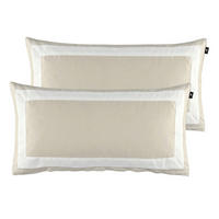KISSENHÜLLEN-SET Marcel.Remus.Design - Son Vida beige 40/80 cm  - Beige/Weiß, Design, Textil (40/80cm) - Marcel Remus