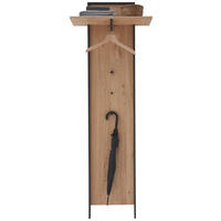 GARDEROBENPANEEL  in 70/199,1/33 cm  - Eichefarben/Graphitfarben, Natur, Holz (70/199,1/33cm) - Valdera