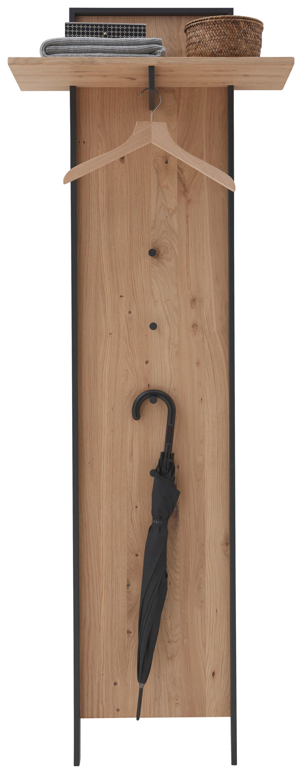 GARDEROBENPANEEL  in 70/199,1/33 cm  - Eichefarben/Graphitfarben, Natur, Holz (70/199,1/33cm) - Valdera