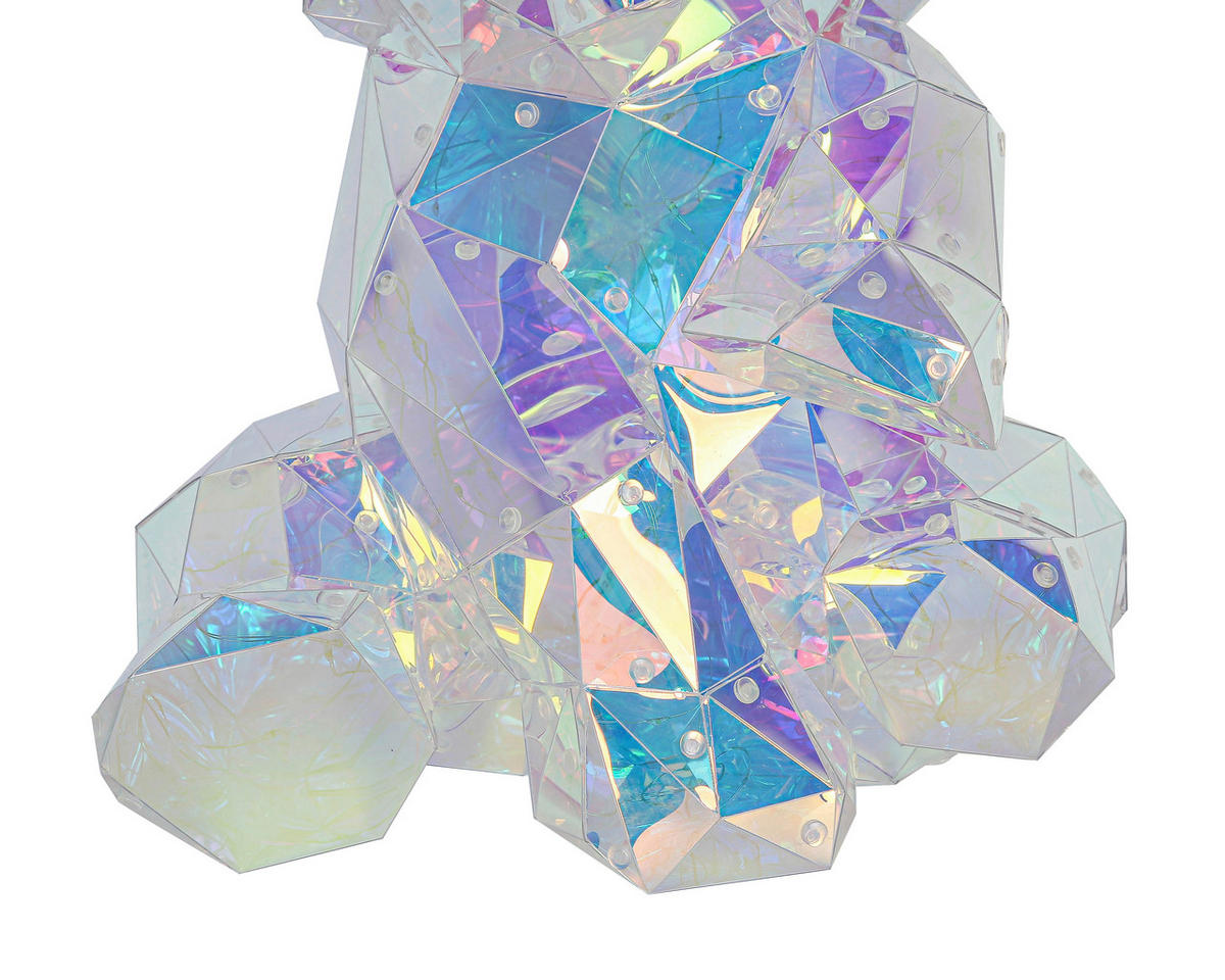 TISCHLEUCHTE 33/31/40 cm   - Transparent/Perlmutt, Trend, Kunststoff (33/31/40cm) - Novel