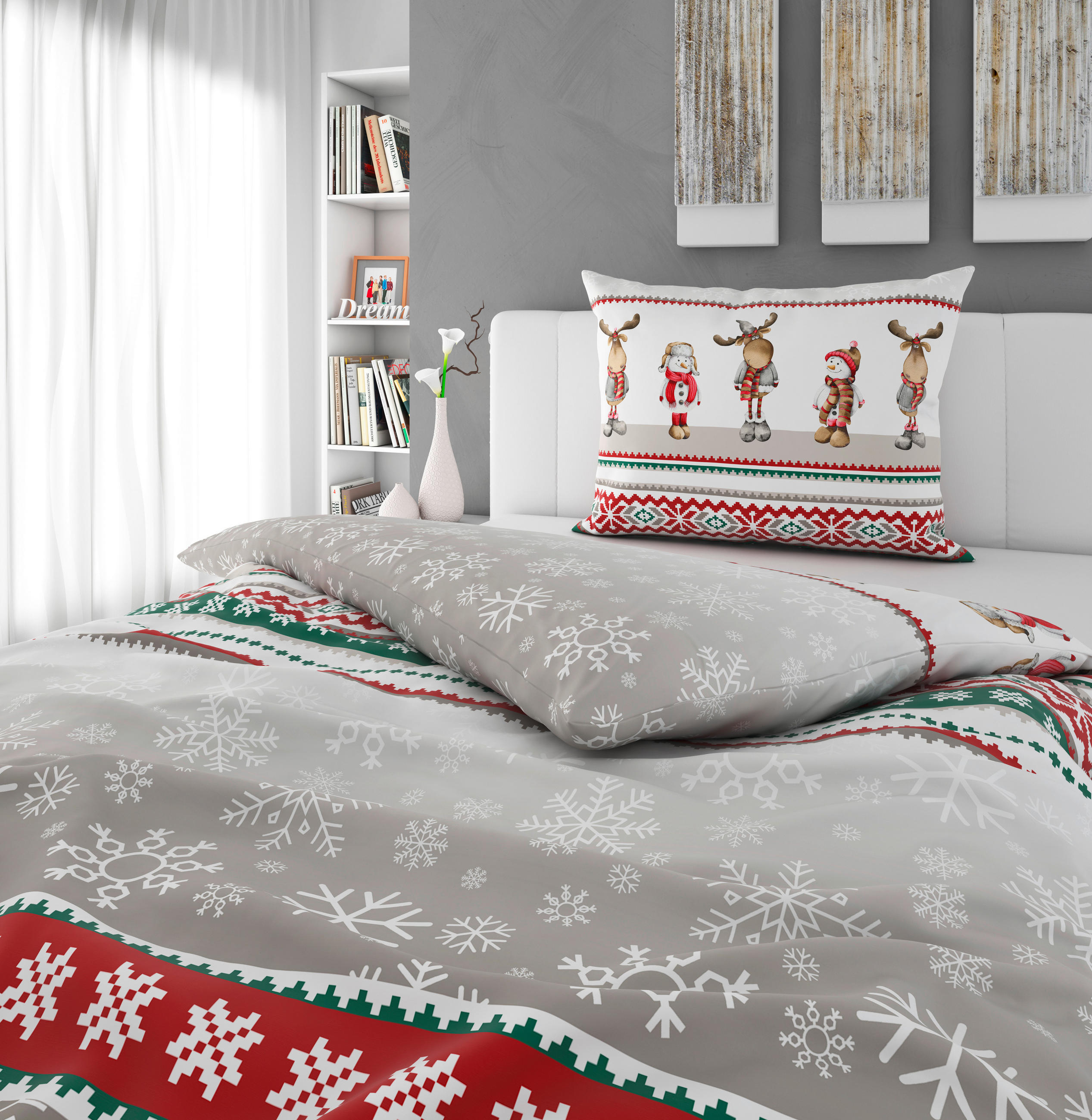 LENJERIE DE PAT 140/200 cm  - roșu, Konventionell, textil (140/200cm) - Esposa