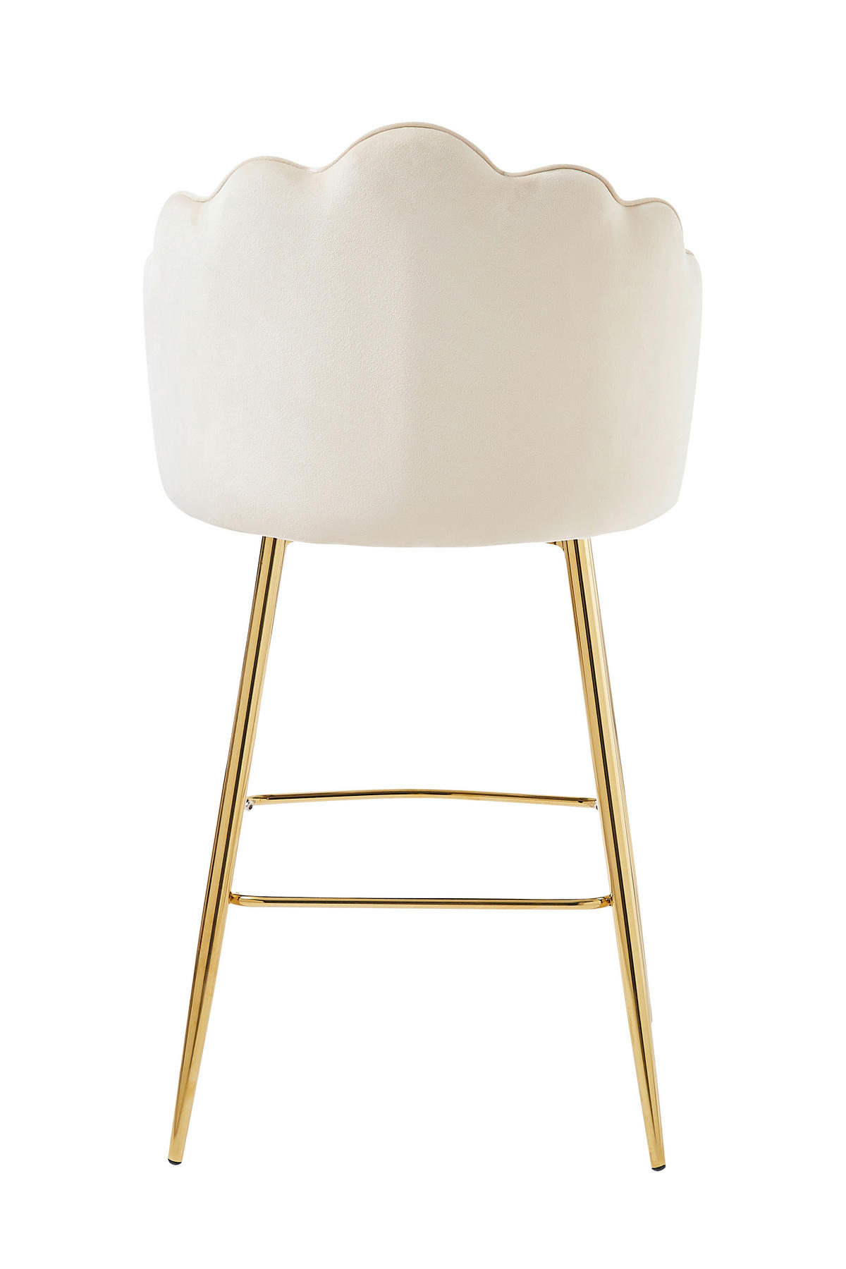 BARHOCKER-SET Samt Beige  - Beige/Goldfarben, MODERN, Textil/Metall (52/100/54cm) - Livetastic
