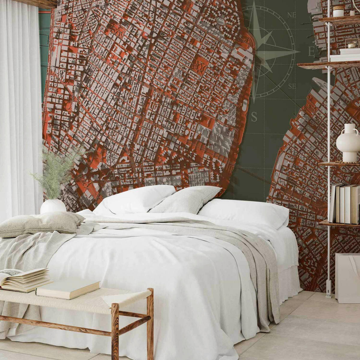 FOTOTAPETE  - Rot/Grün, LIFESTYLE, Textil (100/70cm) - artgeist