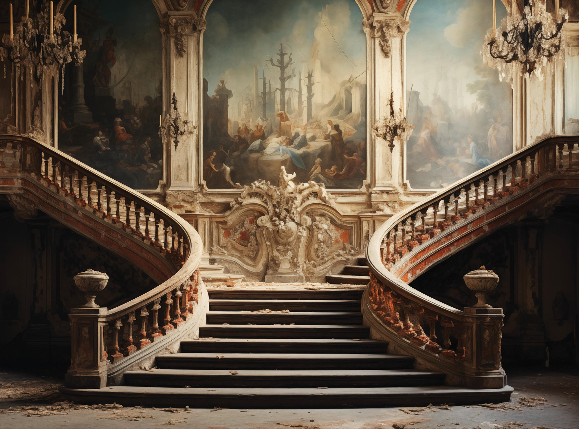 LEINWANDBILD Architektur  - Multicolor, Basics, Holz/Papier (135/100/3cm) - Euroart