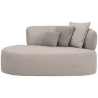 RÉCAMIERE in Plüsch Greige, Graubraun  - Greige/Graubraun, MODERN, Kunststoff/Textil (166/86/105cm) - Hom`in