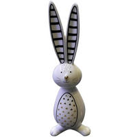 DEKOR NYÚL - fekete/aranyszínű, Lifestyle, kerámia (10/30,5/7,5cm)