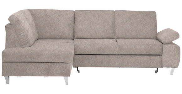 ECKSOFA in Flachgewebe Rosa  - Silberfarben/Rosa, KONVENTIONELL, Holz/Textil (186/255cm) - Cantus