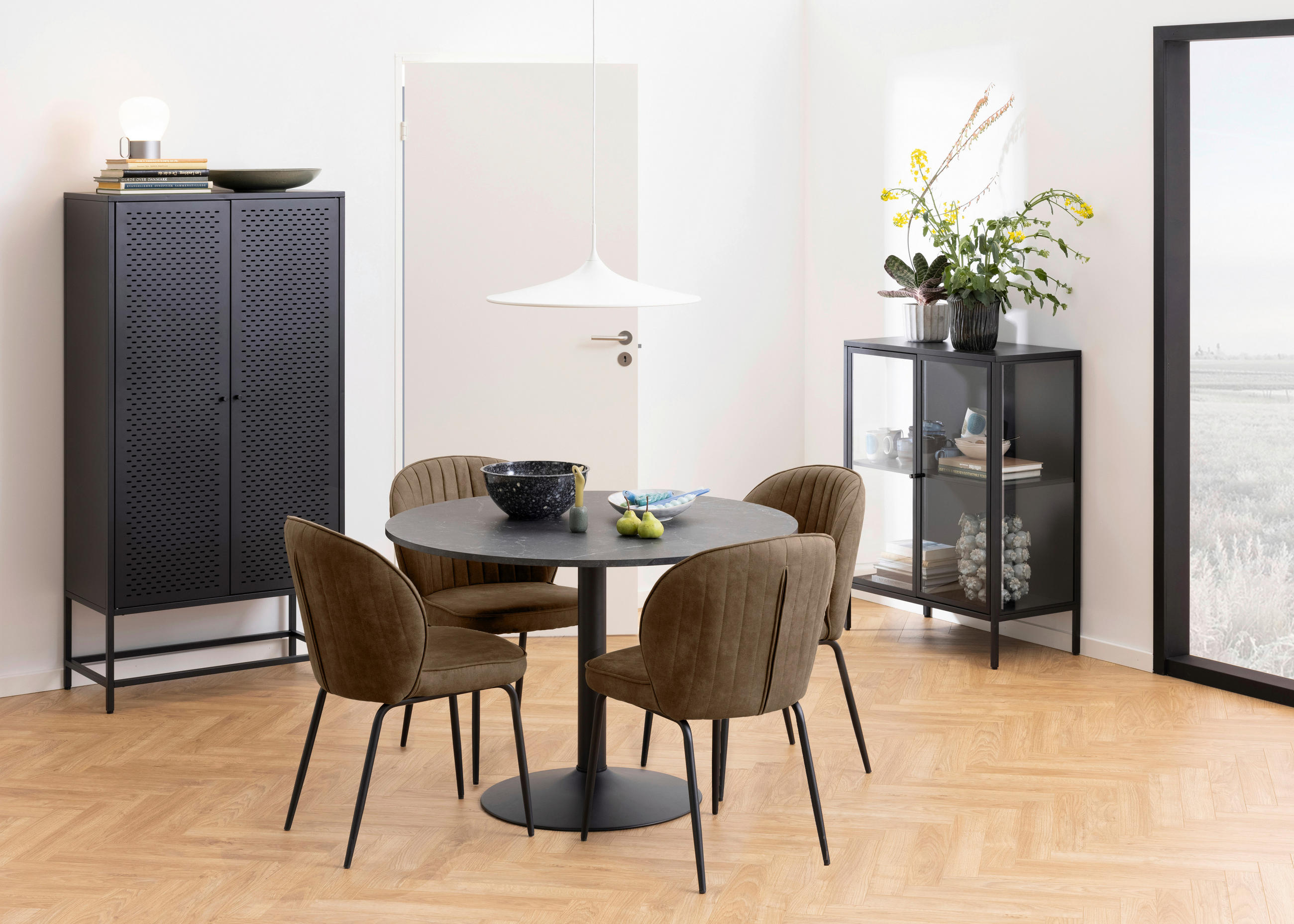 HIGHBOARD Newcastle in 80/160/40 cm - Schwarz, KONVENTIONELL, Metall (80/160/40cm) - MID.YOU