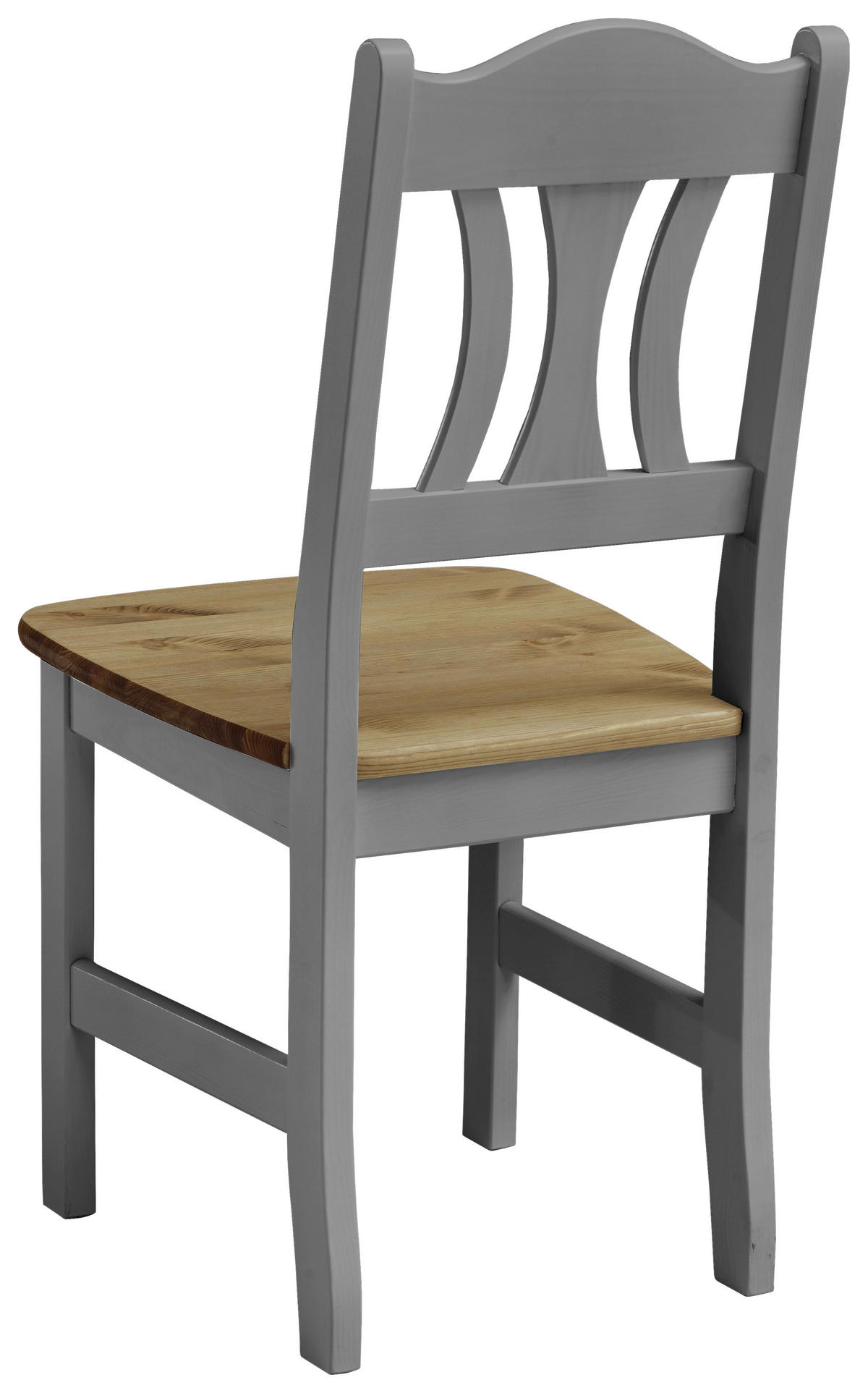 STUHL Grau, Laugenfarbig Kiefer massiv  - Laugenfarbig/Grau, ROMANTIK / LANDHAUS, Holz (44/92/45cm) - Boxxx