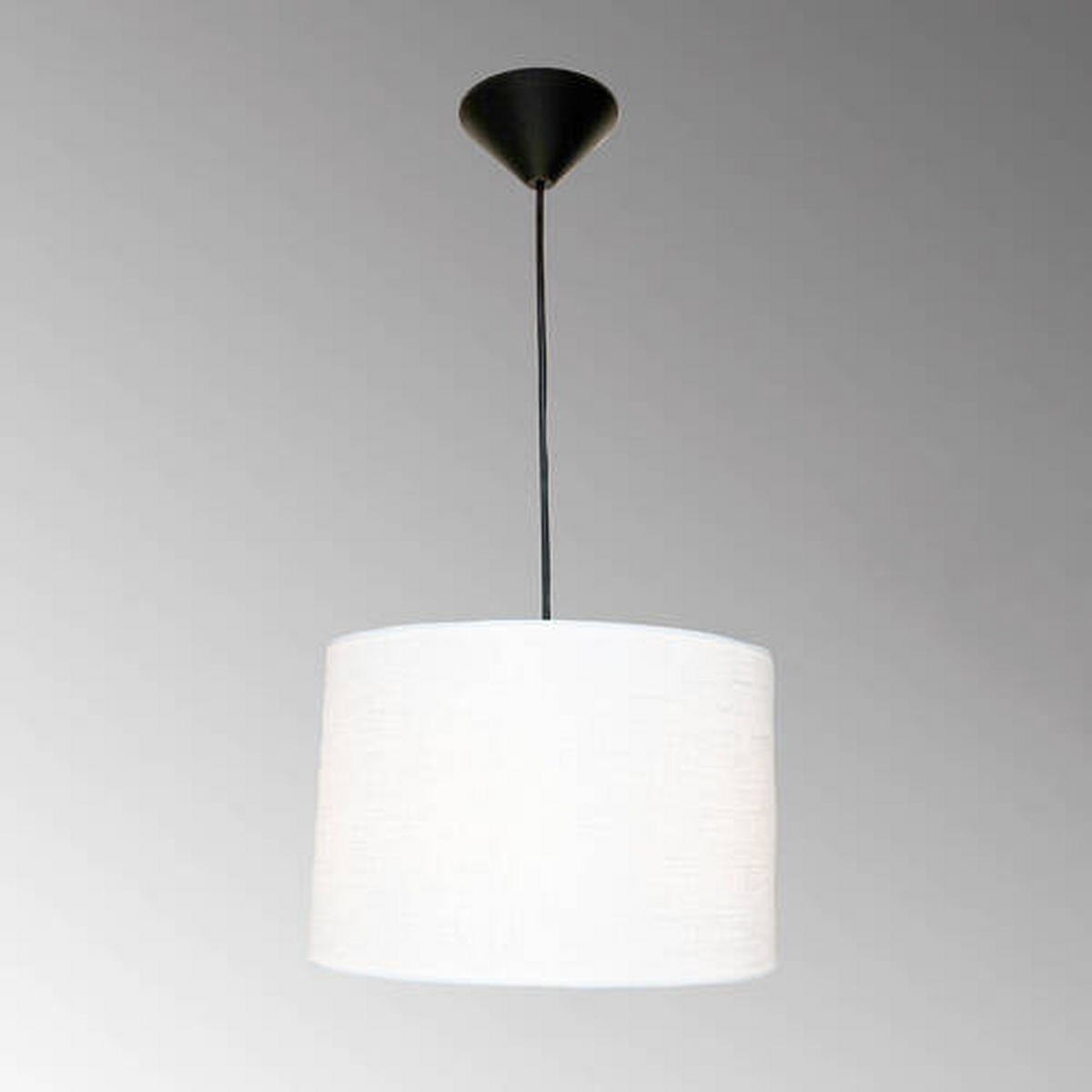 STROPNÍ ZÁVĚSNÉ SVÍTIDLO, 30 cm  - bílá/černá, Basics, textil/plast (30cm) - Fischer & Honsel