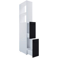 HOCHSCHRANK 25/183/50 cm  - Weiss/Anthrazit, Modern, Holzwerkstoff/Kunststoff (25/183/50cm) - MID.YOU