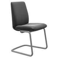 SCHWINGSTUHL  in Aluminium Echtleder pigmentiert  - Silberfarben/Grau, Design, Leder/Metall (54/92/62cm) - Stressless