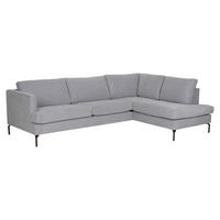 SOFFA i grå, svart  - grå/svart, Basics, metall/trä (277/82/172cm) - Pure Home Comfort