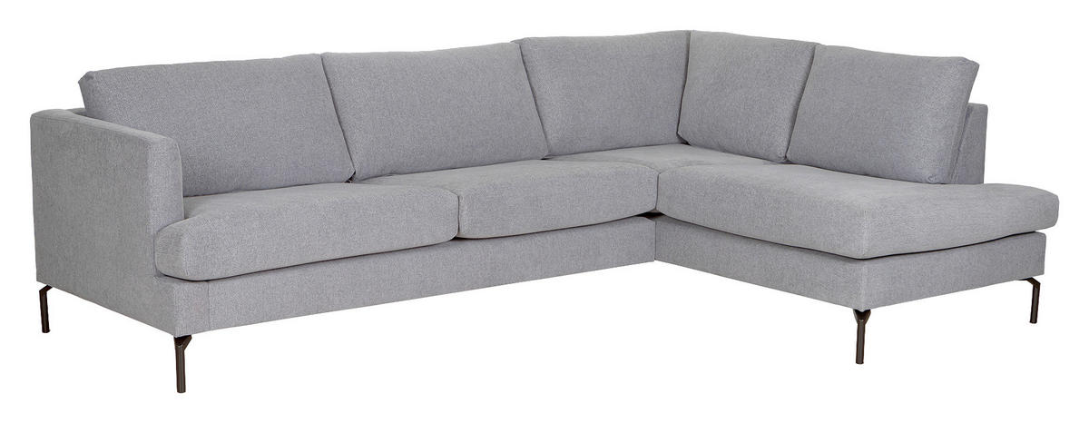 SOFFA i grå, svart  - grå/svart, Basics, metall/trä (277/82/172cm) - Pure Home Comfort
