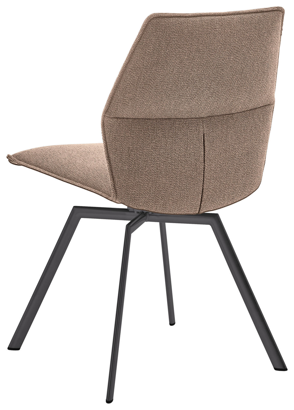 STUHL  in Stahl  - Anthrazit/Braun, Design, Textil/Metall (47/86/54cm) - Venjakob