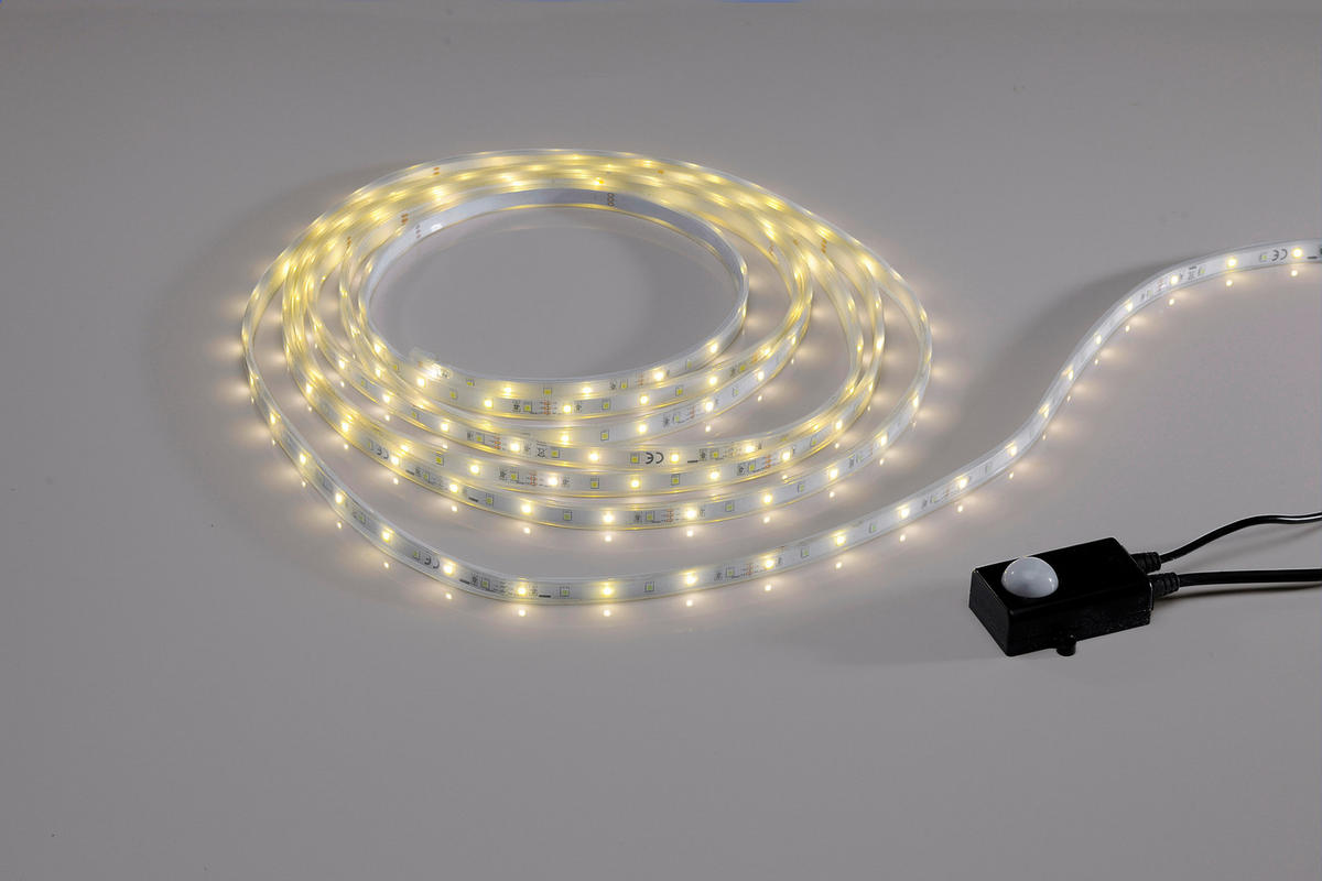 LED-STRIP CCT BEWEGUNGSSENSOR TEANIA 500/1,5/0,5 cm   - Transparent/Weiß, Design, Kunststoff/Metall (500/1,5/0,5cm) - P & B