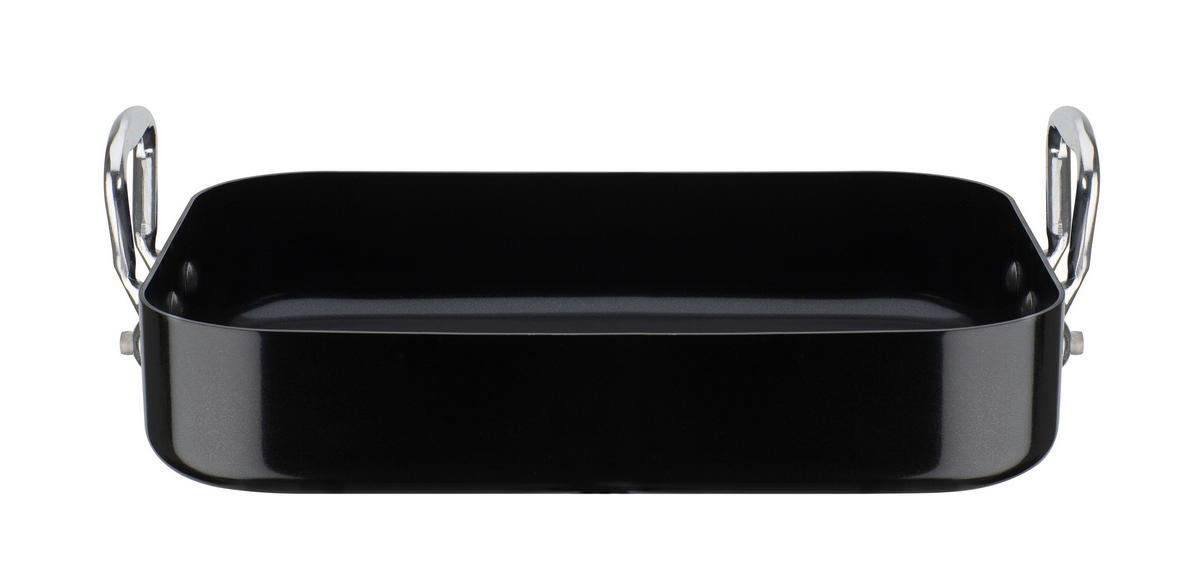 BRÄTER SALERNO 35/26/7 cm - Schwarz, Basics, Metall (35/26/7cm) - GSW