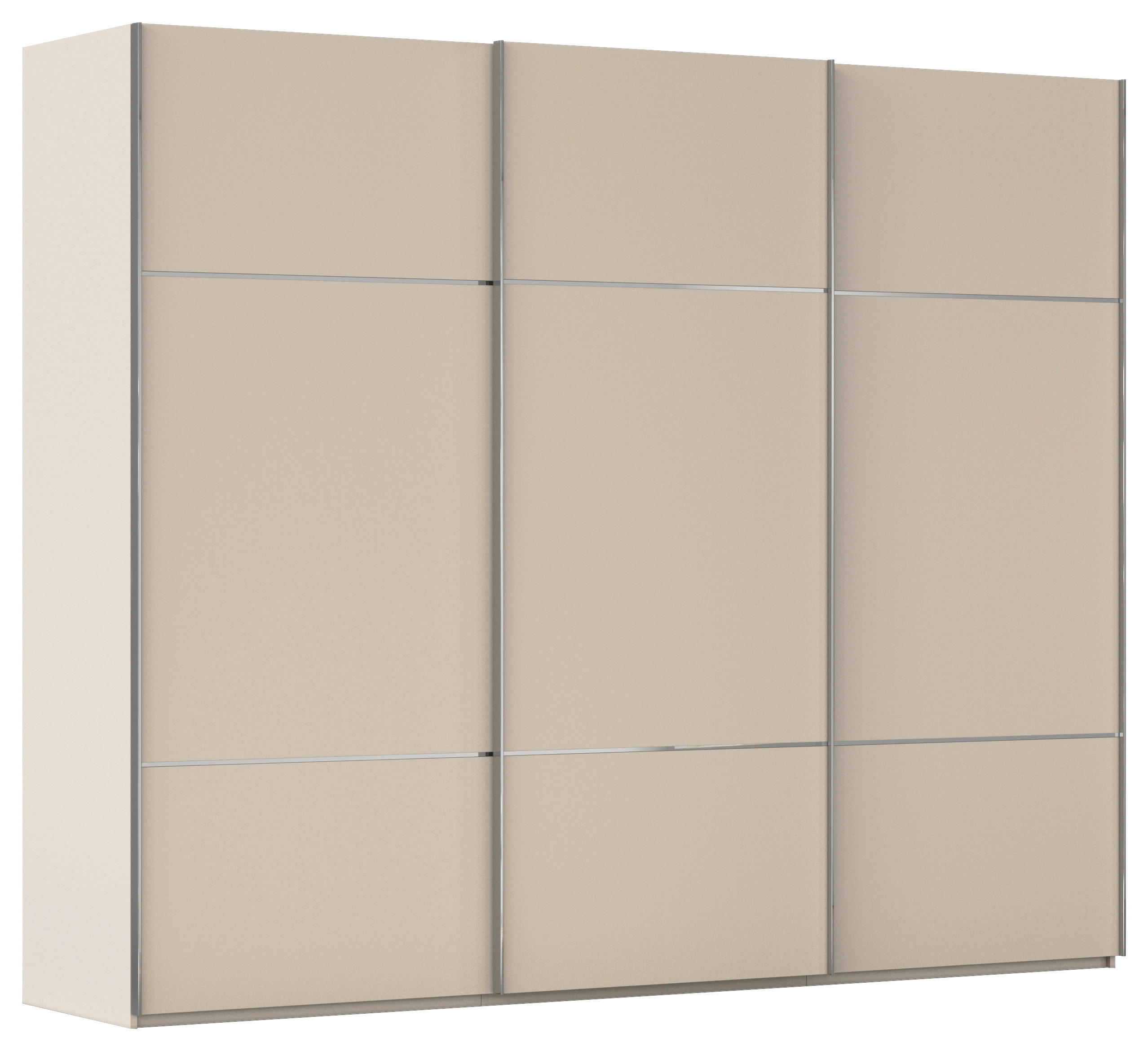 SCHWEBETÜRENSCHRANK in Champagner  - Chromfarben/Champagner, Konventionell, Holzwerkstoff/Metall (242/223/68cm) - Novel