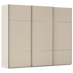 SCHWEBETÜRENSCHRANK 301/223/68 cm 3-türig Champagner  - Chromfarben/Champagner, KONVENTIONELL, Holzwerkstoff/Metall (301/223/68cm) - Novel