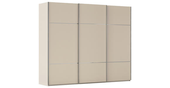 SCHWEBETÜRENSCHRANK 271/223/68 cm 3-türig Champagner - Chromfarben/Champagner, KONVENTIONELL, Holzwerkstoff/Metall (271/223/68cm) - Novel