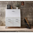 SEKRETÄR  Kabeldurchlass, Stauraum  - Schwarz/Alufarben, LIFESTYLE, Holzwerkstoff/Kunststoff (98/124/42cm) - Carryhome