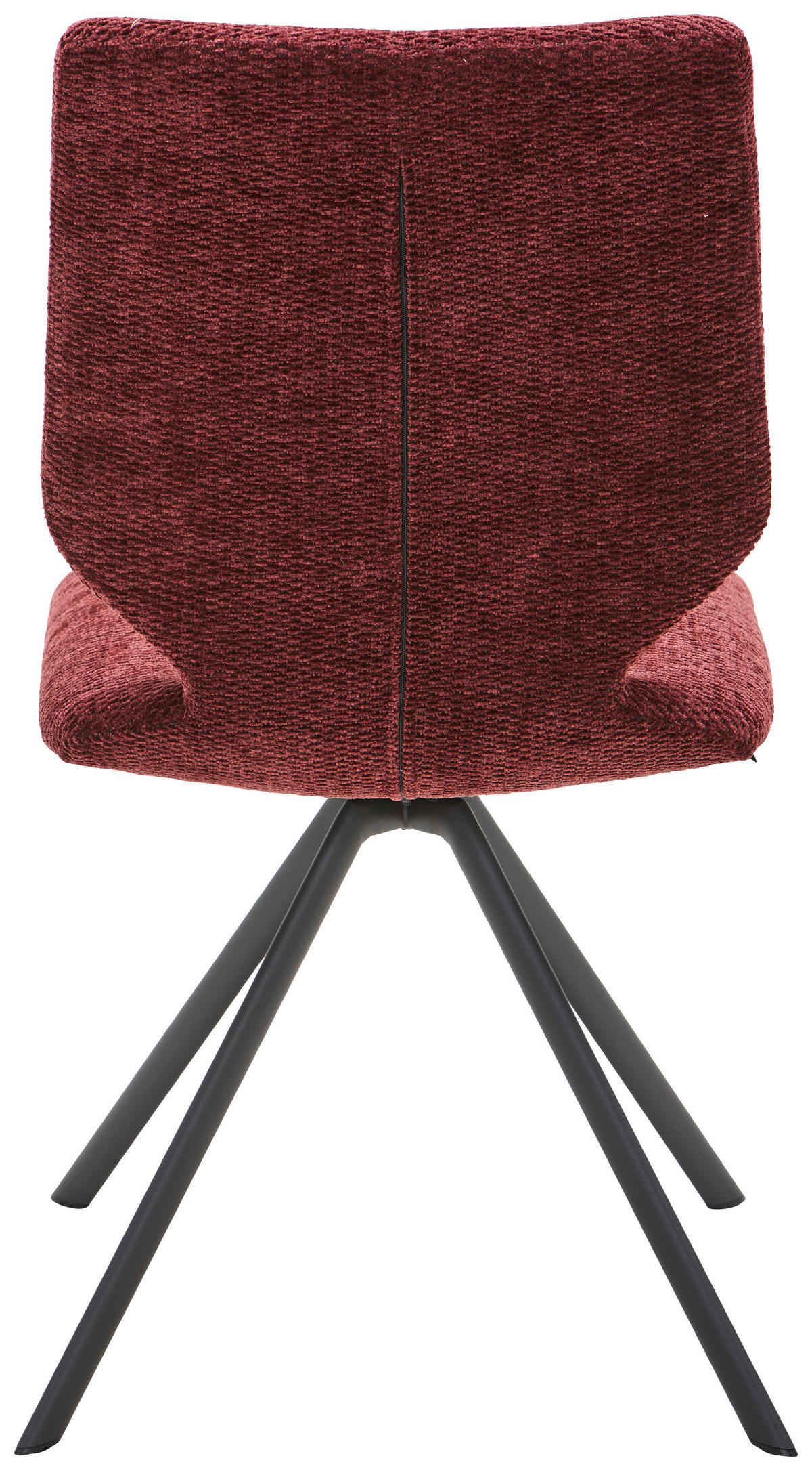 STUHL Struktur Anthrazit, Bordeaux  - Bordeaux/Anthrazit, Design, Textil/Metall (50/92/64cm) - Venjakob