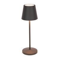 STOLNÍ LAMPA NA BATERIE 11/35 cm - šedá, Konvenční, kov (11/35cm) - Novel