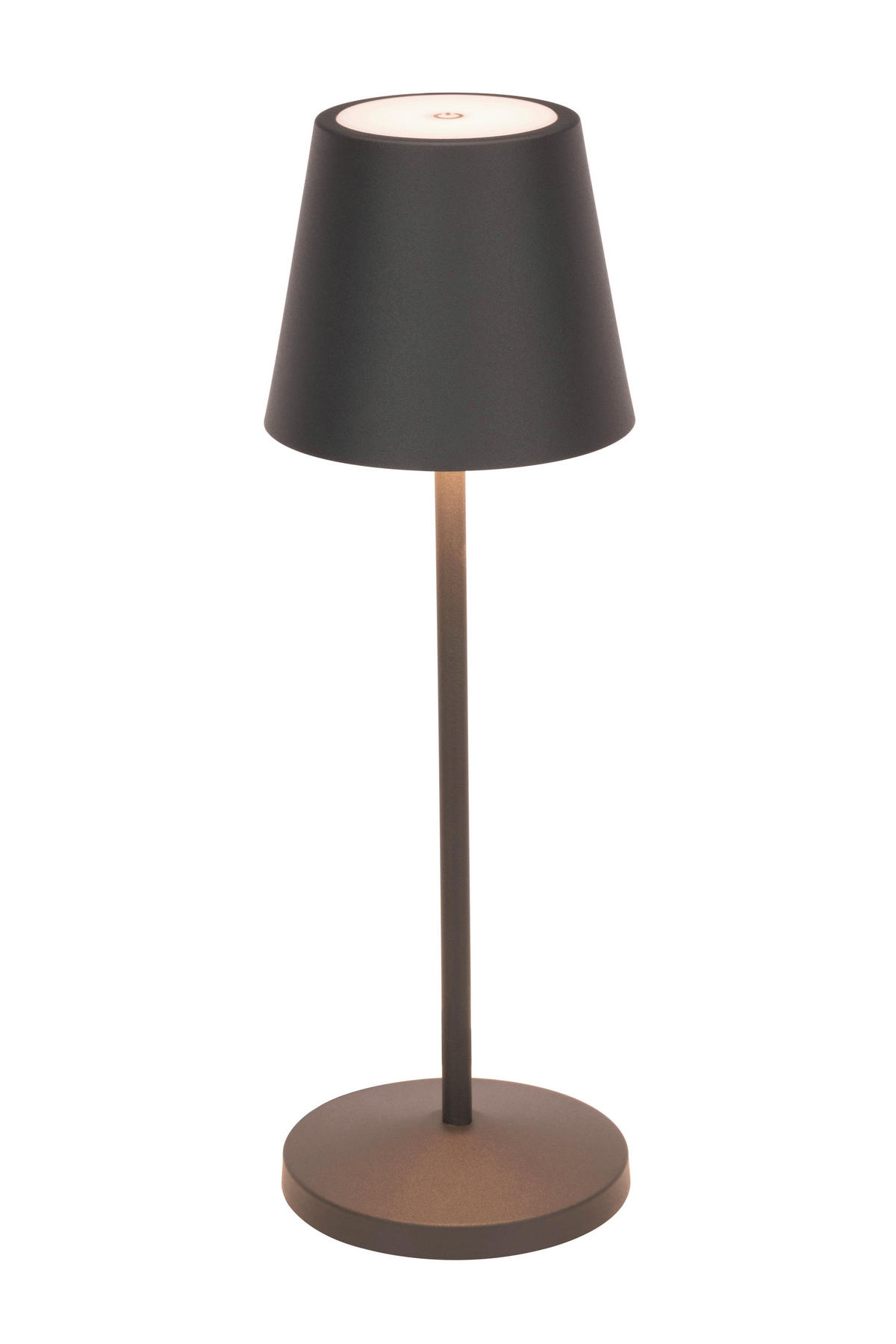 STOLNÍ LAMPA NA BATERIE 11/35 cm - šedá, Konvenční, kov (11/35cm) - Novel