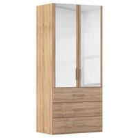 DREHTÜRENSCHRANK 101/223/60 cm 2-türig Sonoma Eiche  - Sonoma Eiche, Design, Glas/Holzwerkstoff (101/223/60cm) - Novel