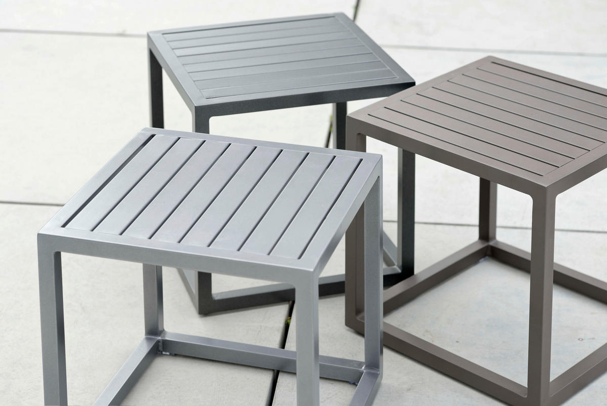 GARTENBEISTELLTISCH 40/40/40 cm Metall quadratisch  - Anthrazit, Basics, Metall (40/40/40cm) - Stern