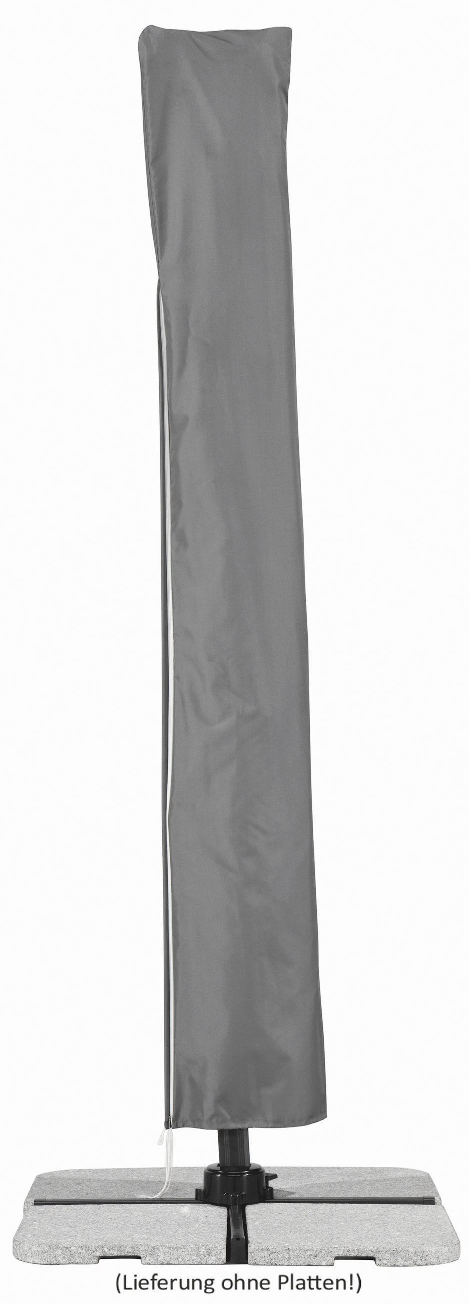 BOČNÍ SLUNEČNÍK 338/239/270 cm - antracitová/červená, Basics, kov/textil (338/239/270cm)