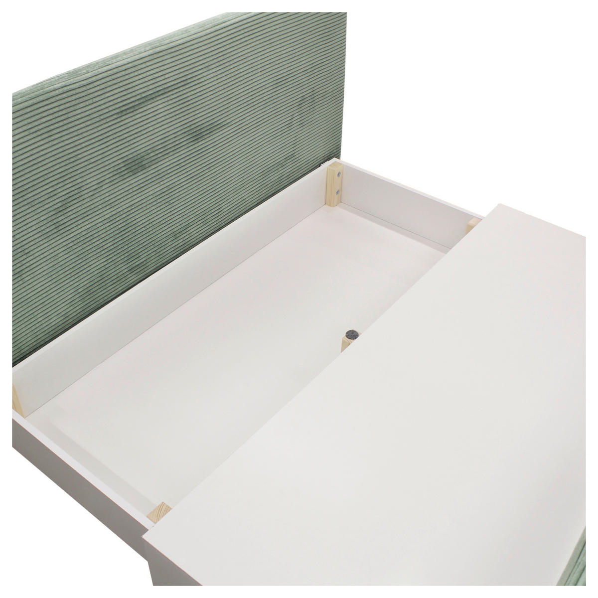 SCHLAFSOFA  mit Liegefunktion Cord Grün  - Schwarz/Grün, Design, Kunststoff/Textil (154/93/85cm) - MID.YOU