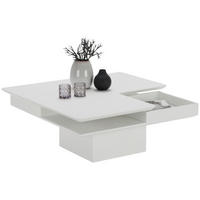 COUCHTISCH in Kunststoff, Holzwerkstoff 87/87/35 cm  - Weiß, Design, Holzwerkstoff/Kunststoff (87/87/35cm) - Bacher