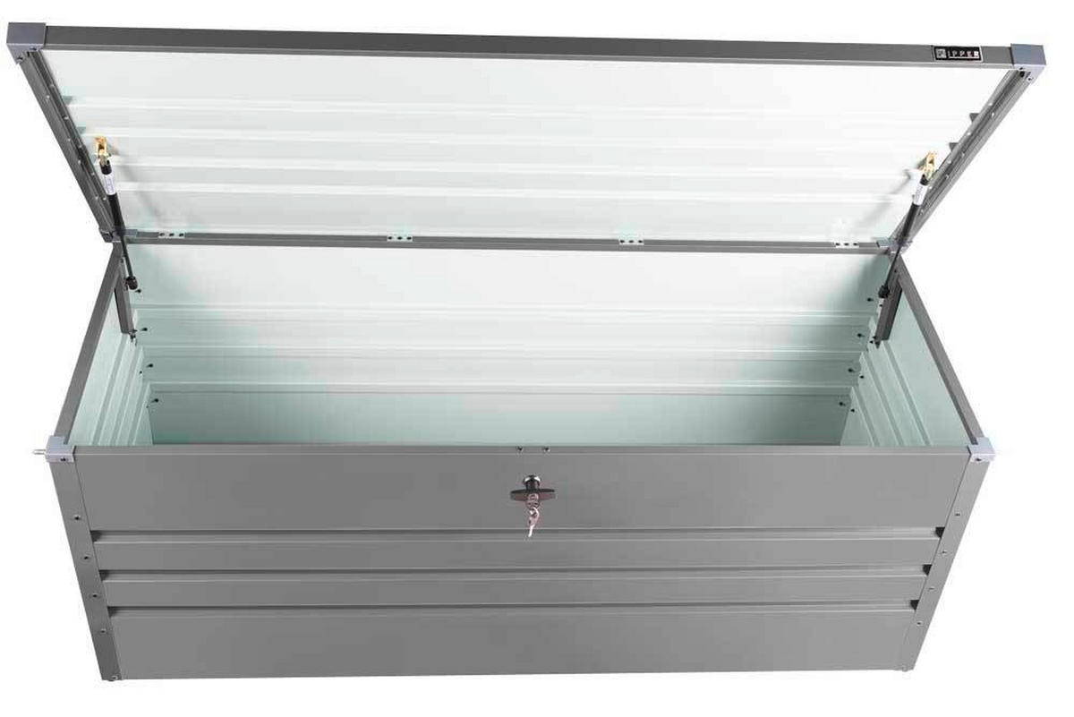 FUTTERBEHÄLTER - Grau, Basics, Metall (165/62/70cm) - Zipper