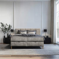 BOXBETT 180/200 cm  in Grau  - Buchefarben/Grau, MODERN, Holz/Holzwerkstoff (180/200cm) - MID.YOU